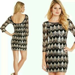 Guess By Marciano  CASEY SCALLOPED SEQUIN DRESS